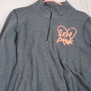 PINK Victoria Secret grey zip up hoodie